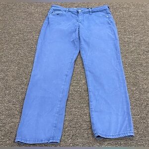 AG Adrieno Goldschmied The Prima Soft Blue Khakis Mid Rise Cigarette Pant 28R